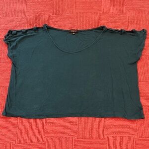 Eclipse women’s medium Teal Knit cropped Top